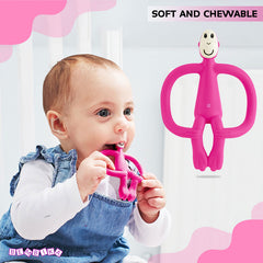 BPA Free Silicone Teething Toy for Baby (Dark Pink)