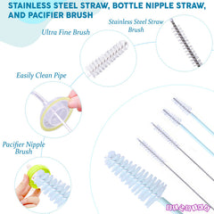 Silicone Baby Milk Bottle Cleaning Brush (Sky)