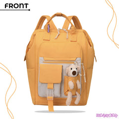 Easy to Carry Diaper Bag for Mother (Mustard With Teddy)