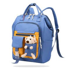 Easy to Carry Diaper Bag for Mother (Blue With Teddy)