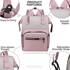 Easy to Carry Diaper Bag for Mother (Professional Grey Pink)