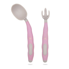 Baby Spoon and fork Set for Baby Feeding (Blush)
