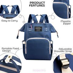Easy to Carry Diaper Bag for Mother (Plain Blue)