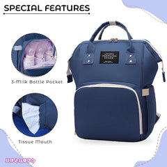 Easy to Carry Diaper Bag for Mother (Plain Blue)