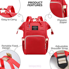 Easy to Carry Diaper Bag for Mother (Plain Red)