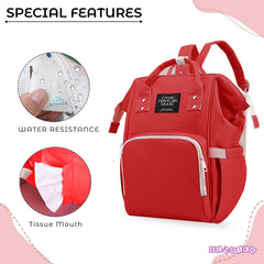 Easy to Carry Diaper Bag for Mother (Plain Red)