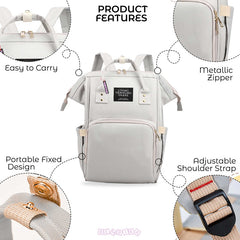 Easy to Carry Diaper Bag for Mother (Plain White)