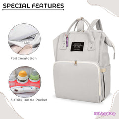 Easy to Carry Diaper Bag for Mother (Plain White)