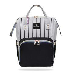 Easy to Carry Diaper Bag for Mother (Vertical Lining Black)