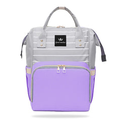 Easy to Carry Diaper Bag for Mother (Horizontal Lining Purple)