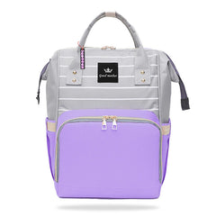 Easy to Carry Diaper Bag for Mother (Horizontal Lining Purple)