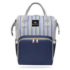 Easy to Carry Diaper Bag for Mother (Vertical Lining Blue)