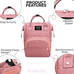 Easy to Carry Diaper Bag for Mother (Texturedpink)