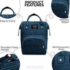 Easy to Carry Diaper Bag for Mother (Texturedblue)