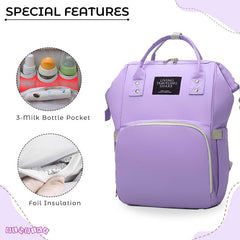 Easy to Carry Diaper Bag for Mother (Plain Lavender)