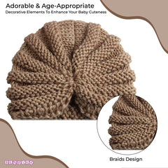 Compact and Stylish Baby Cap (Brown)