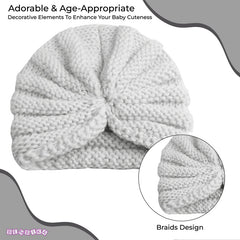 Compact and Stylish Baby Cap (White)