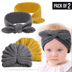 Compact and Stylish Baby Cap (Yellow Grey)
