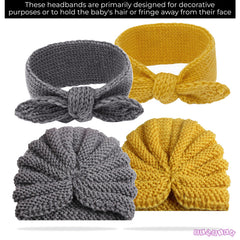 Compact and Stylish Baby Cap (Yellow Grey)