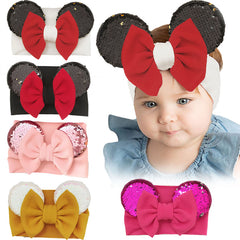 Baby Headband for Baby Hair Accessories for infant (White and Red)