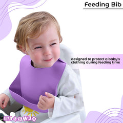 Baby Feeding Essential Baby Dinner Set Infant Training Eating Utensils-Lavender