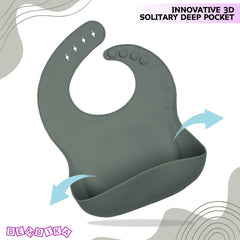 Baby Feeding Essential Baby Dinner Set Infant Training Eating Utensils-Dull Green