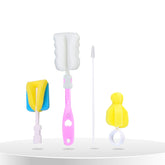 Silicone Baby Milk Bottle Cleaning Brush (White & Yellow)