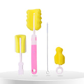 Silicone Baby Milk Bottle Cleaning Brush (Yellow)