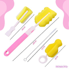 Silicone Baby Milk Bottle Cleaning Brush (Yellow)