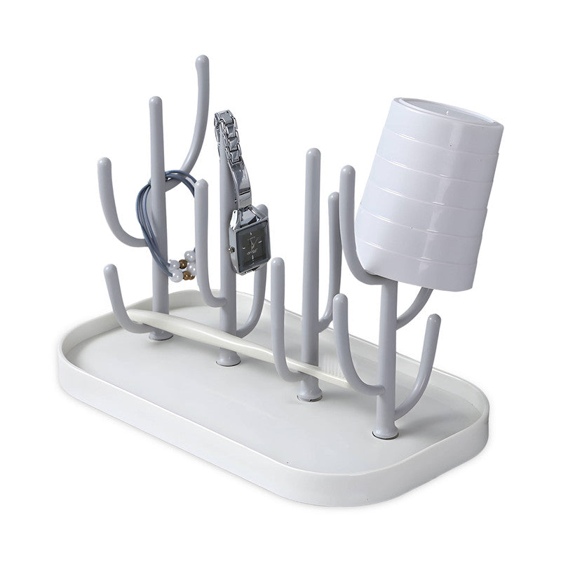 Baby Bottle Drying Rack Storage for Baby Feeding Essential (Light Grey)