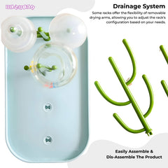 Baby Bottle Drying Rack Storage for Baby Feeding Essential (Green)