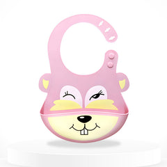 Adjustable Feeding Bib Apron for Baby Feeding (Pink)