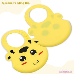 Adjustable Feeding Bib Apron for Baby Feeding (Yellow)