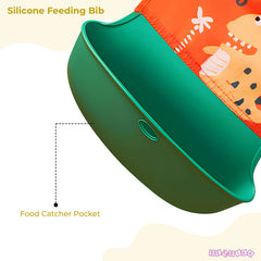 Adjustable Feeding Bib Apron for Baby Feeding (Red)