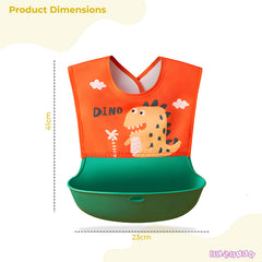 Adjustable Feeding Bib Apron for Baby Feeding (Red)