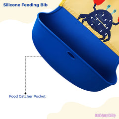 Adjustable Feeding Bib Apron for Baby Feeding (Yellow)