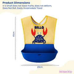 Adjustable Feeding Bib Apron for Baby Feeding (Yellow)