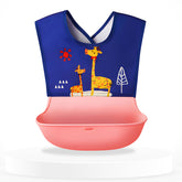 Adjustable Feeding Bib Apron for Baby Feeding (Blue)