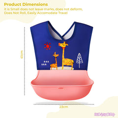 Adjustable Feeding Bib Apron for Baby Feeding (Blue)