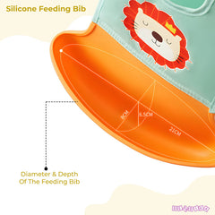 Adjustable Feeding Bib Apron for Baby Feeding (Sky)