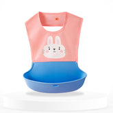 Adjustable Feeding Bib Apron for Baby Feeding (Pink)