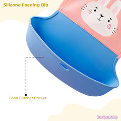 Adjustable Feeding Bib Apron for Baby Feeding (Pink)