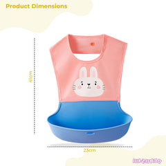 Adjustable Feeding Bib Apron for Baby Feeding (Pink)