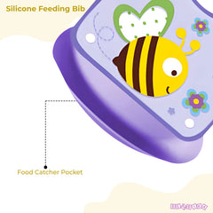 Adjustable Feeding Bib Apron for Baby Feeding (Purplle)