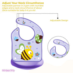Adjustable Feeding Bib Apron for Baby Feeding (Purplle)