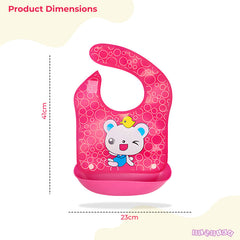 Adjustable Feeding Bib Apron for Baby Feeding (Pink)