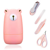 Baby Nail Cutter Grooming Kit for New Born Kids (Bear Pink)