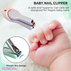 Baby Nail Cutter Grooming Kit for New Born Kids (Bear Pink)