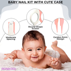 Baby Nail Cutter Grooming Kit for New Born Kids (Pink)