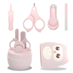 Baby Nail Cutter Grooming Kit for New Born Kids (Owl Pink)